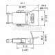 Schematische tekening opbouwtreksluiting LE8338